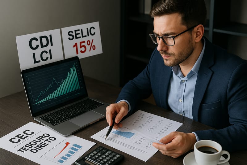 Quanto rende R$ 1 milhão em CDB, LCI e Tesouro com Selic a 15%