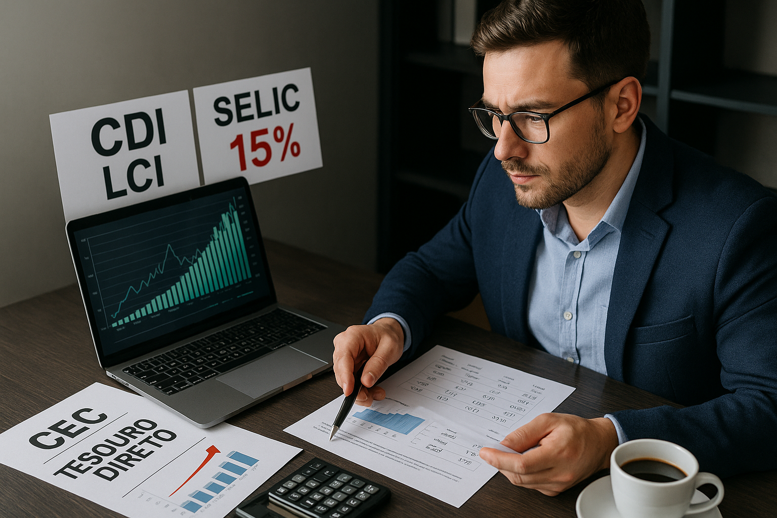 Quanto rende R$ 1 milhão em CDB, LCI e Tesouro com Selic a 15%